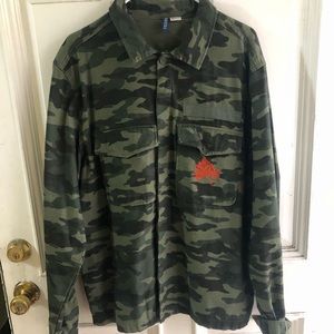 Camo button up